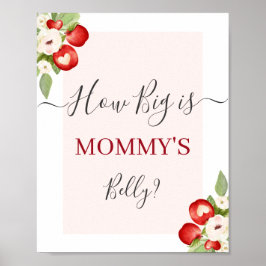Apple of Our Eye How Big is Mommy's Belly sign ポスター