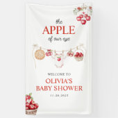 Apple of Our Eye Orchard秋ベビーシャワーへようこそ 横断幕 (縦)