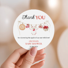 Apple of Our Eye Orchard Harvestベビーシャワー ラウンドシール