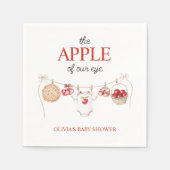 Apple of Our Eye Orchard Harvest秋ベビーシャワー スタンダードカクテルナプキン (正面)