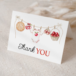 Apple of Our Eye Orchard Harvest Baby Shower サンキューカード