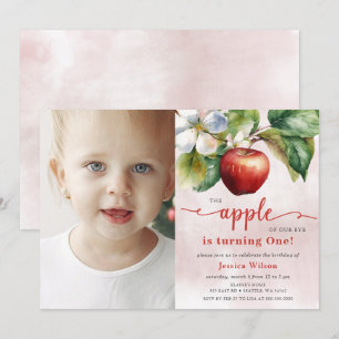 Apple of Our Eye Photo First誕生日 招待状