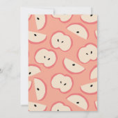 Apple of our Eye Pink Girl 1st Birthday 招待状 (裏面)