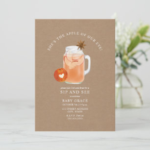 Apple Of Our Eye SipとSee Cider Cardstock 招待状