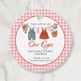 Apple of our eyes Fruit Fall baby shower thank you フェイバータグ