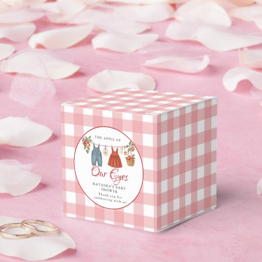 Apple of our eyes Fruit Fall baby shower thank you フェイバーボックス (ウェディング)