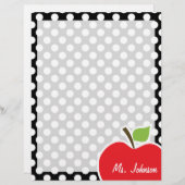 Apple on Black and White水玉模様 レターヘッド (正面/裏面)