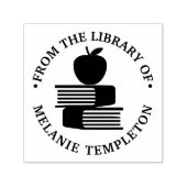 Apple on Books "From the library of"名前モノグラム セルフインキングスタンプ (デザイン)
