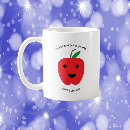 Apple Orchardかわいいレッドパーソナライズ コーヒーマグカップ