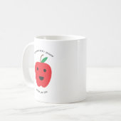 Apple Orchardかわいいレッドパーソナライズ コーヒーマグカップ (正面左)