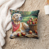 Apple Orchardのゴールデンレトリバー クッション (ブランケット)