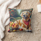 Apple Orchardのゴールデンレトリバー クッション (ブランケット)
