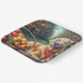 Apple Orchardのゴールデンレトリバー ペーパープレート (傾斜あり)