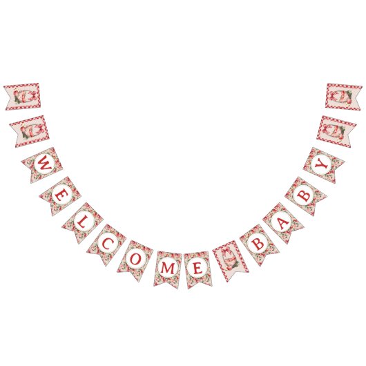 Apple Orchard赤ちゃんシャワー歓迎バナー バンティングフラッグ (全)