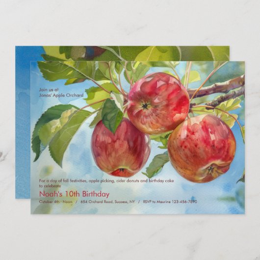 Apple Orchard 招待状 (正面/裏面)