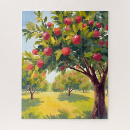 Apple Orchard Autumn Fall Watercolor ジグソーパズル