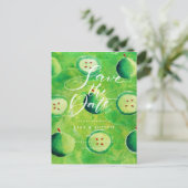 Apple Orchard Countryスクリプト日付の保存 案内ポストカード (スタンド正面)