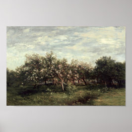 Apple Orchard Landscape Art Print Vintage Country ポスター