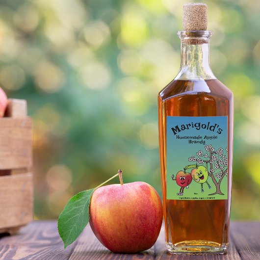 Apple Pals Cartoonコンポおもしろいートパイと続く フードラベル