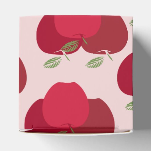 Apple Patternハートギフト用のパーティーボックス フェイバーボックス (上部)