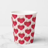 Apple Pattern 8oz紙カップ（蓋なし）イベント 紙コップ (正面)