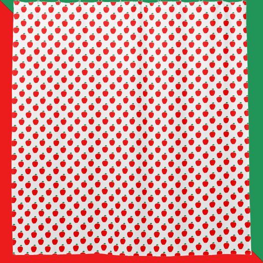 Apple Pattern Red Fruit シャワーカーテン