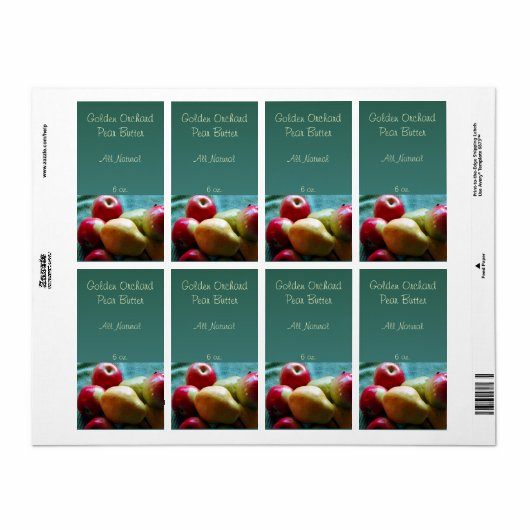 Apple Pear Delight Canningラベル ラベル (フルシート)