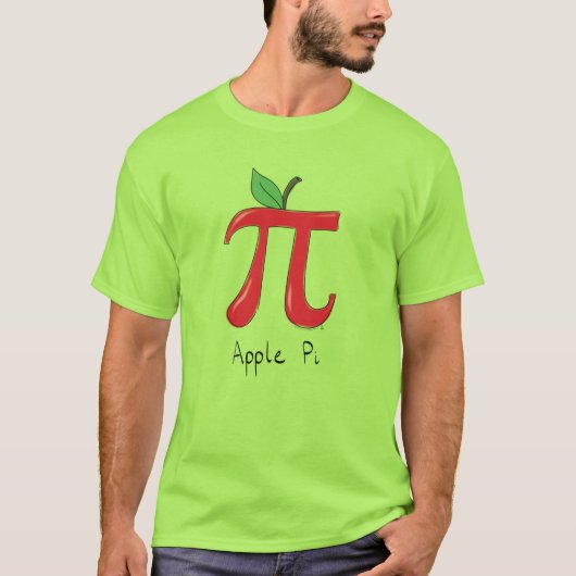 Apple Piのかわいい数学Pi日の人のTシャツ Tシャツ (正面)
