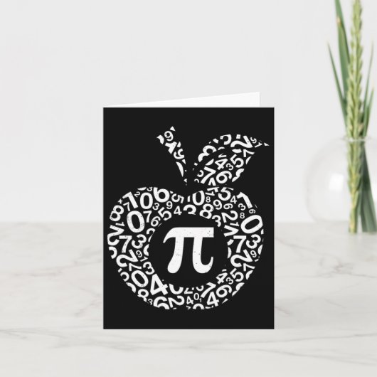 Apple Pi代数サイン数学おもしろいPi日ギフト カード (正面)