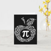 Apple Pi代数サイン数学おもしろいPi日ギフト カード (黄色い花)