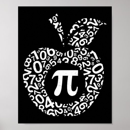 Apple Pi代数サイン数学おもしろいPi日ギフト ポスター (正面)