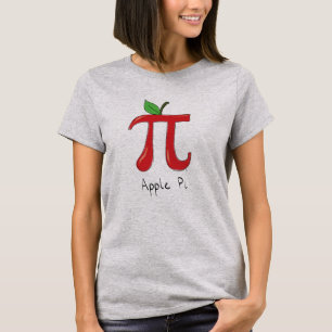 Apple Pi記号かわいい数学先生 Tシャツ