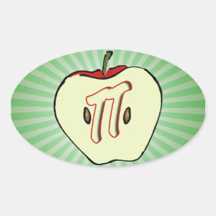 Apple Pi (パイ) 楕円形シール