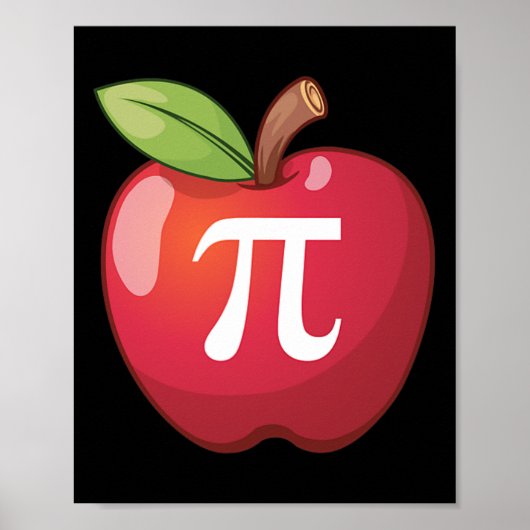 Apple Pi – 数学愛好家の数学先生Pi Day ポスター (正面)