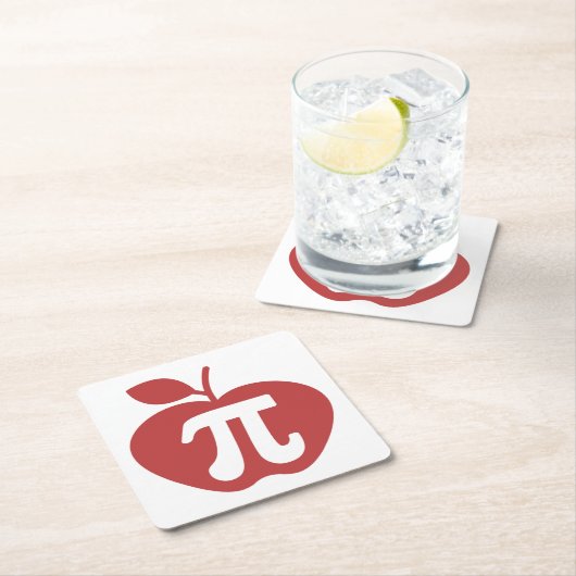 Apple Pi 3.14数式Pi日 スクエアペーパーコースター (インサイチュ)