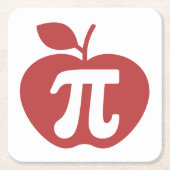 Apple Pi 3.14数式Pi日 スクエアペーパーコースター (正面)