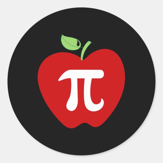 Apple Pi Apple Pie食べ物愛好家Math先生学生 ラウンドシール (正面)