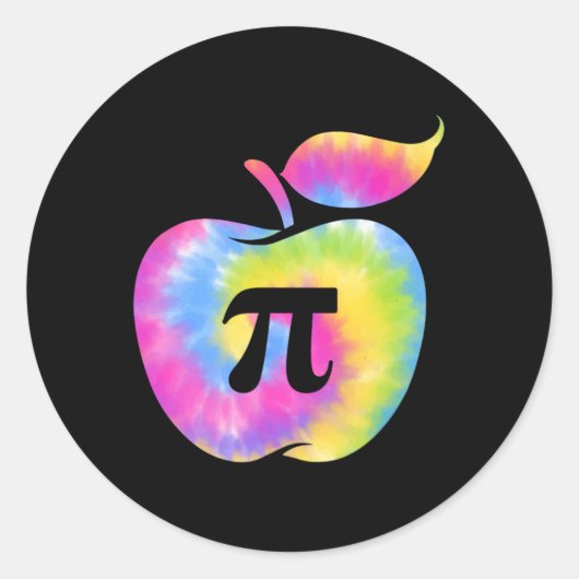 Apple Pi Day おもしろい 3.14 Pi Day数学先生Pi Ma ラウンドシール (正面)