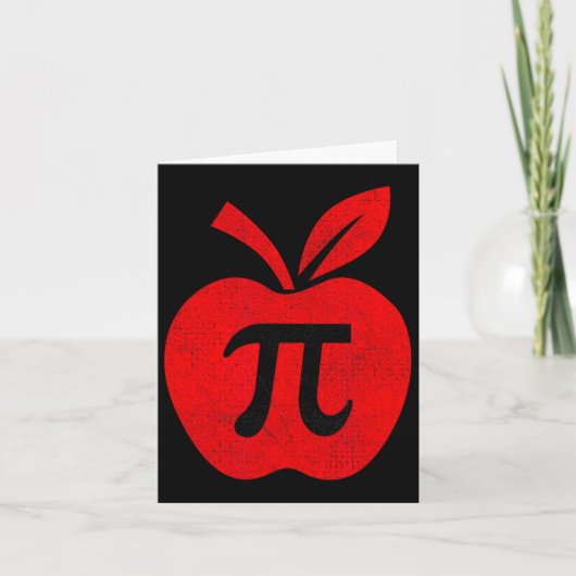 Apple Pi Day Tee Math先生Pi Math Kids カード (正面)