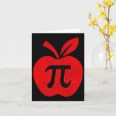 Apple Pi Day Tee Math先生Pi Math Kids カード (黄色い花)