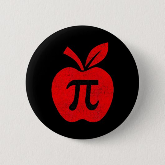 Apple Pi Day Tee Math先生Pi Math Kids 缶バッジ (正面)
