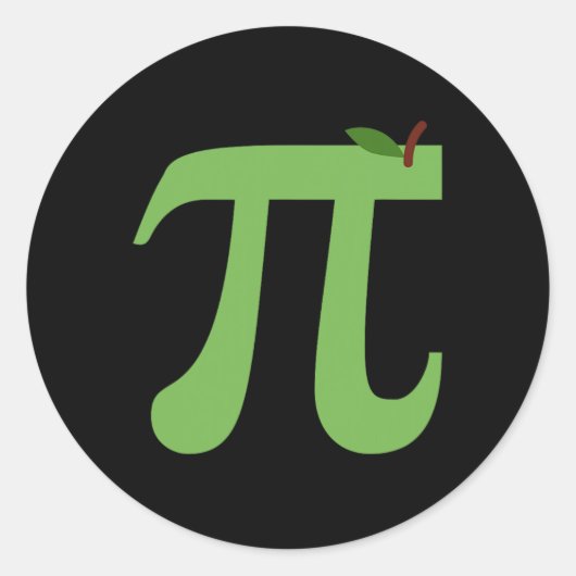Apple Pi Math おもしろい Pi Pi Day Pie Joke For Math Lo ラウンドシール (正面)