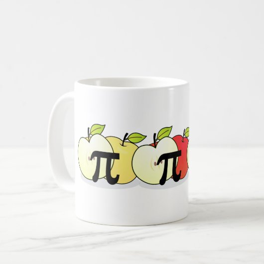 Apple Pi Mug (Tricolor)数学先生 コーヒーマグカップ (正面左)
