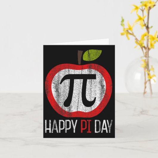 Apple Pi Shirt Math カード (黄色い花)