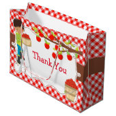 Apple Picking African American誕生日パーティー ラージペーパーバッグ (正面アングル)