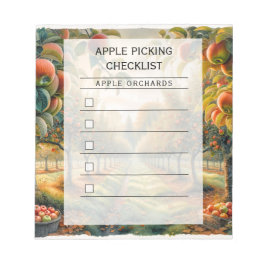 Apple Picking Checklist Notepad ノートパッド