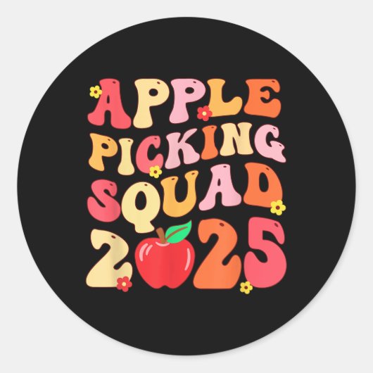 Apple Picking Squad 2025秋農家Apple Orchard ラウンドシール (正面)