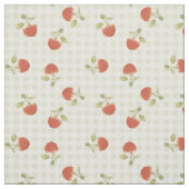 Apple picnic gingham fall print ファブリック (見本)