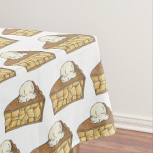 Apple Pie a la Modeアイスクリームデザートスライスグルメ テーブルクロス