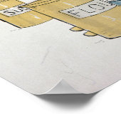 'Apple Pie Alphabet'のイラストレーション'A' ポスター (角)